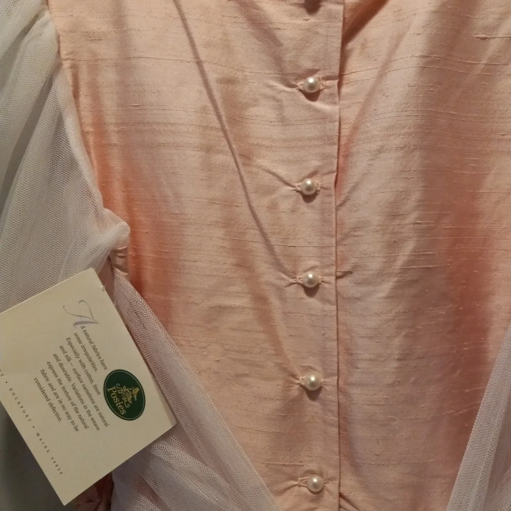 Posies Of Maine "Tinker Bell"Girls Dress Pink White Size 16. NWT - Picture 5 of 11